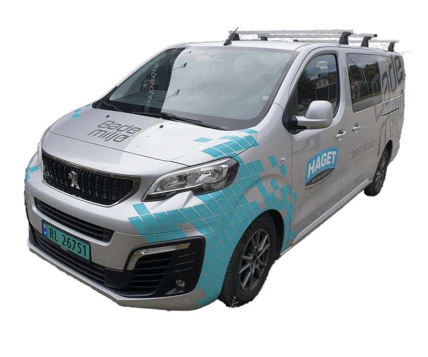 Bildekor for Haget Bademiljø - Peugeot varebil med heldekor